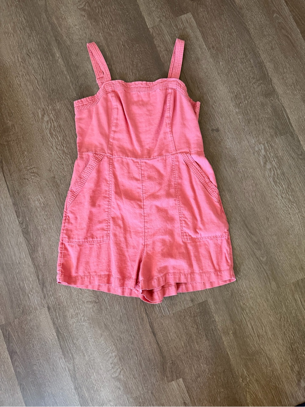 Old Navy Coral Pink Cotton Romper
